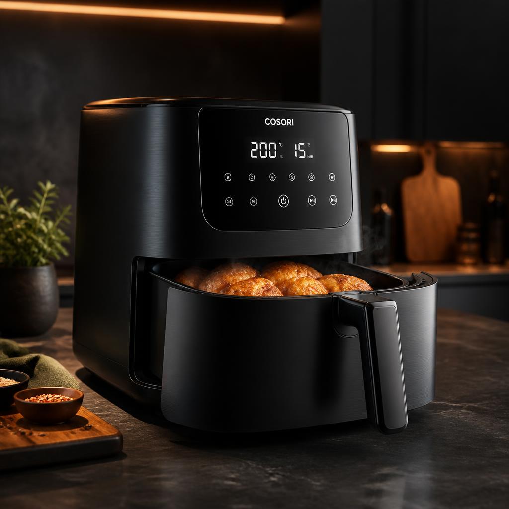 Air Fryer Digital 7L em uma bancada de cozinha